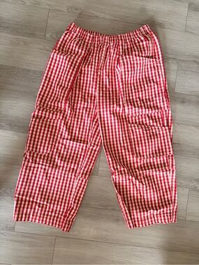 BDG Red & White Gingham Elastic-Waist women’s Pants